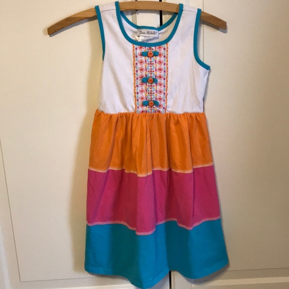 Jona Michelle Other - Jona Michelle embroidered multi colored dress 5t